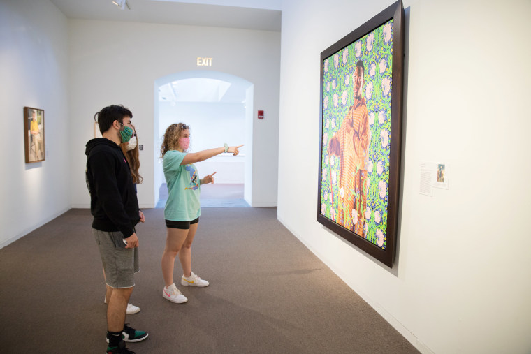 Visitors at The San Antonio Museum of Art in Texas.