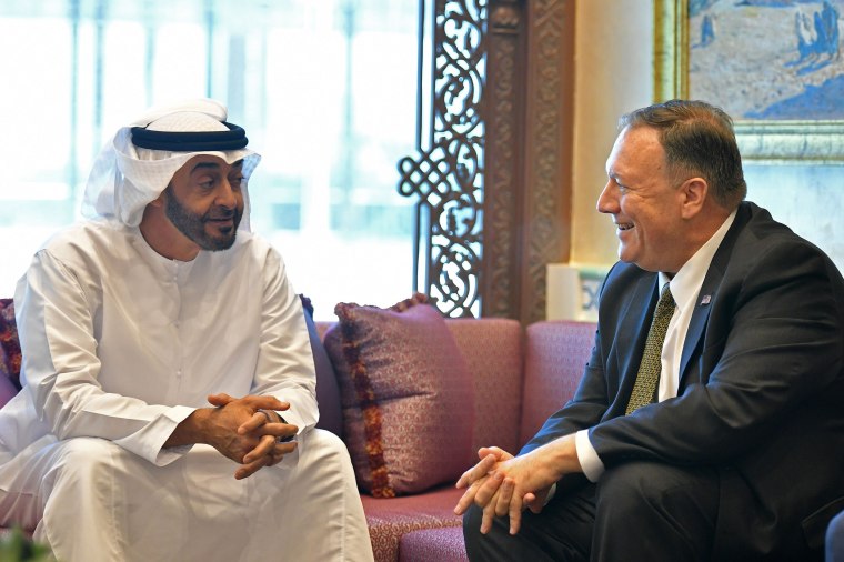 Image: Secretary of State Mike Pompeo meets with Abu Dhabi Crown Prince Mohamed bin Zayed al-Nahyan 