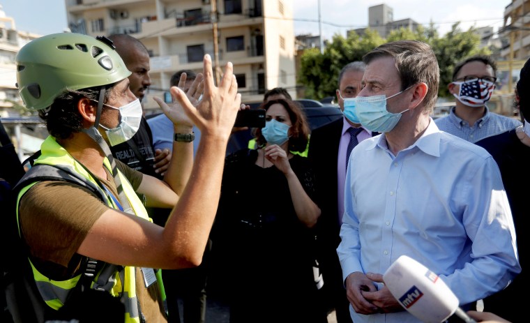 Image: Senior U.S. State Department official David Hale visits Beirut after deadly blast