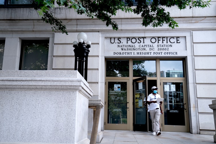 USPS Headquarters As Trump Ties Postal Service Funding To Vote-by-Mail