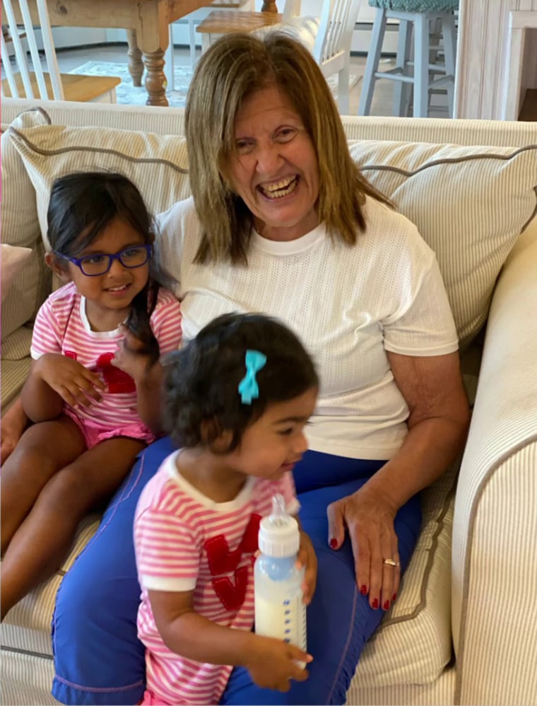 Hoda's mother, Sami, was able to spend some precious time with her granddaughters, Haley (left) and Hope, during her first visit with Hoda since February. 