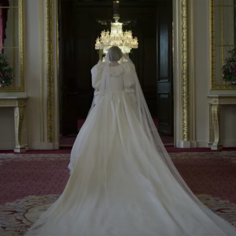 A teaser trailer for "The Crown" offered a quick glimpse of Corrin as Diana in her wedding gown. 