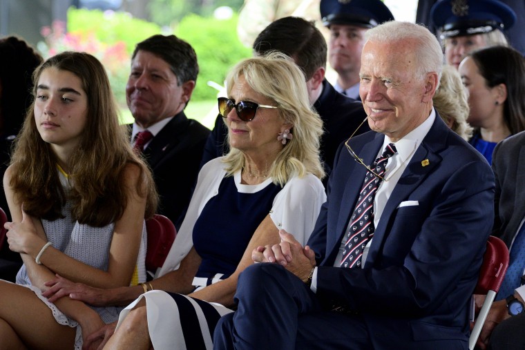 Joe Biden, Dr. Jill Biden and granddaughter Natalie Biden