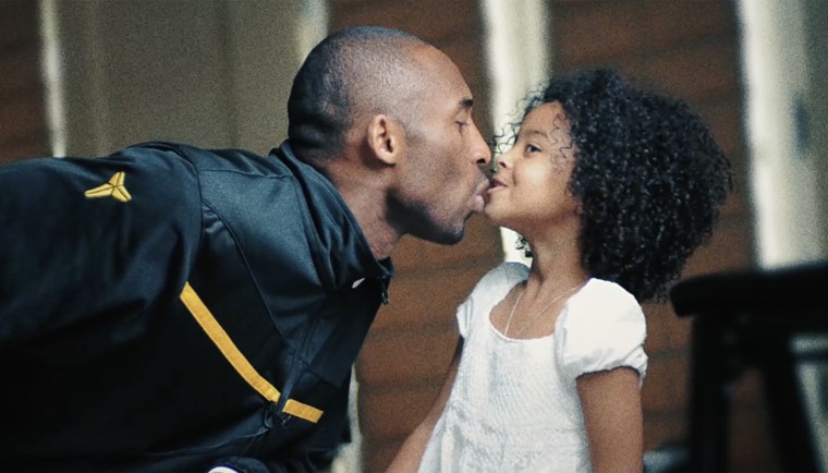 Kobe Bryant and one of his daughters.