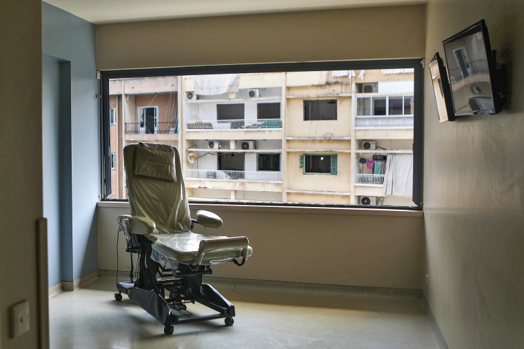 Image: A room in the Saint George hospital in Beirut's neighbourhood of Ashrafieh r