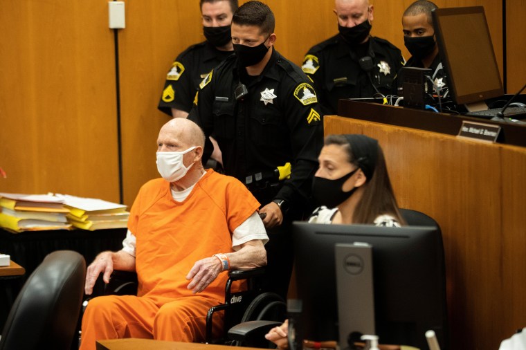 Image: Joseph James DeAngelo, known as the Golden State Killer, arrives in Sacramento