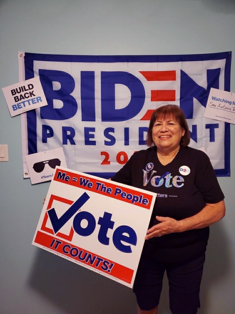 Rose Marie DeHoyos, of San Antonio, has been inspired by the Democrats' virtual convention and says even before the national convention people were energized to vote because they want President Donald Trump out of office.