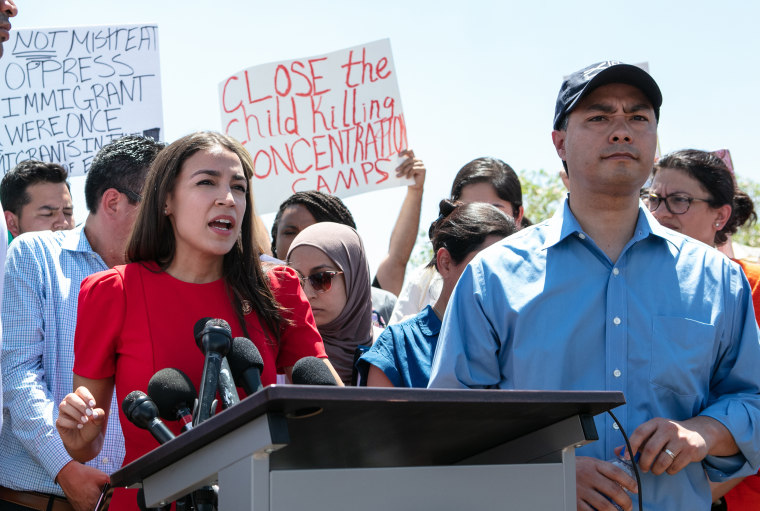 Image: Rep. Joaquin Castro And The Hispanic Caucus Visit Detention Facility In Texas To Investigate Conditions