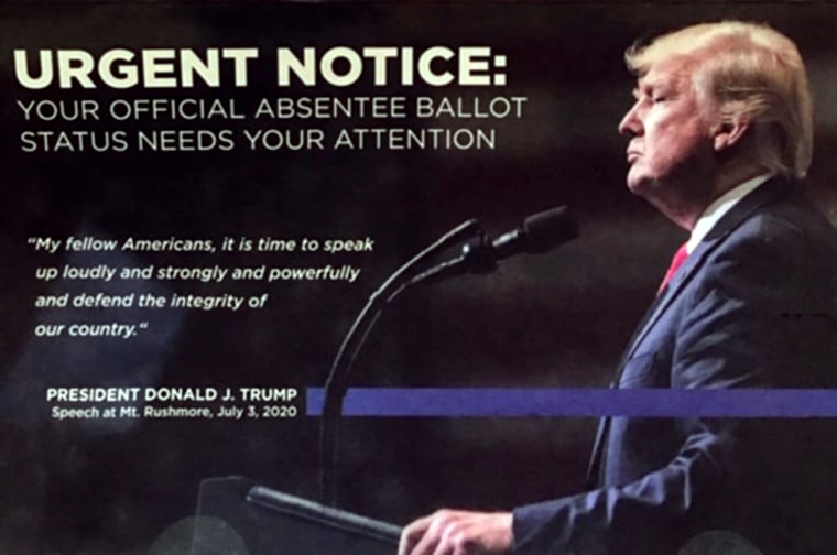 Image: North Carolina Republican absentee ballot flier