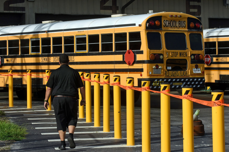 Florida Schools Prepare Buses For Reopening