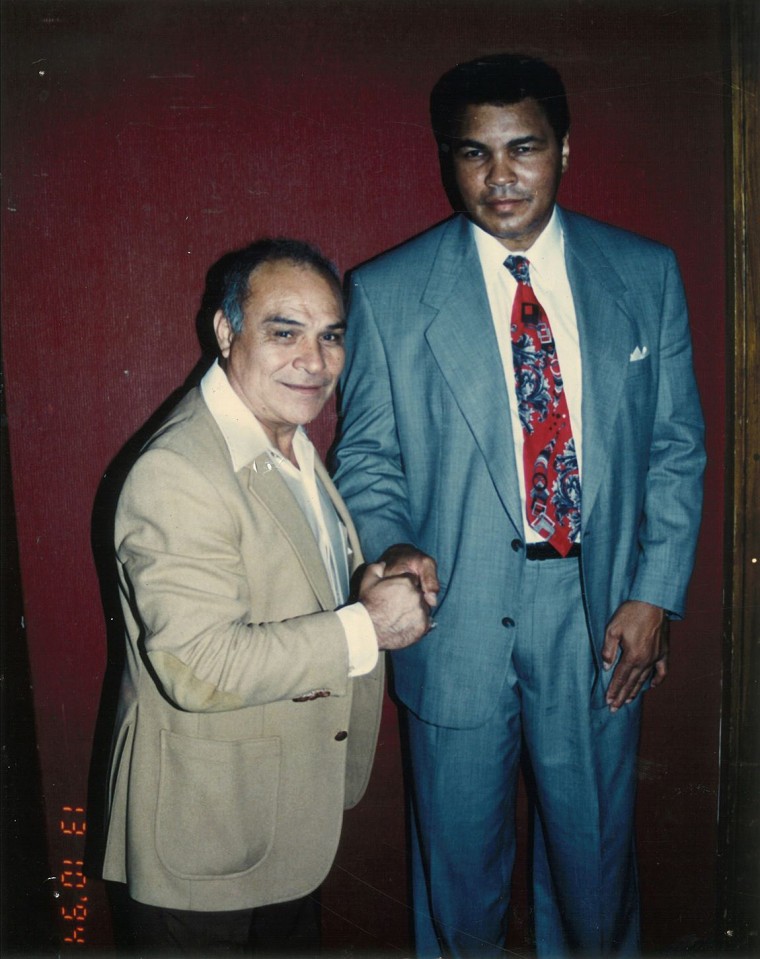 Hector Rocha with Muhammed Ali in 1994.