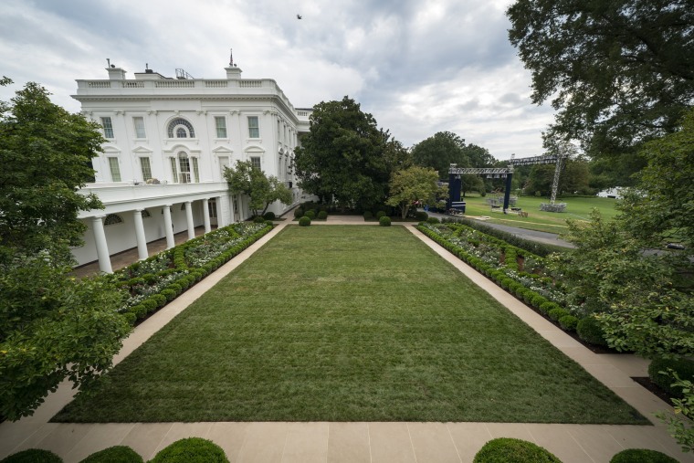 Image: ***BESTPIX*** White House Holds Media Preview Of Renewed Rose Garden