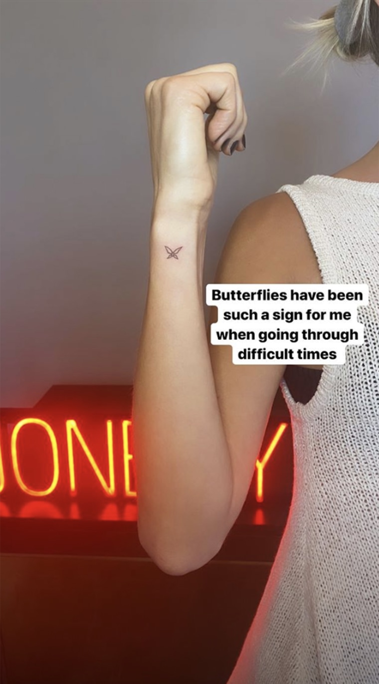 Kristin Cavallari got a symbol for “going through difficult times” tattooed just months after her split from Jay Cutler.  
