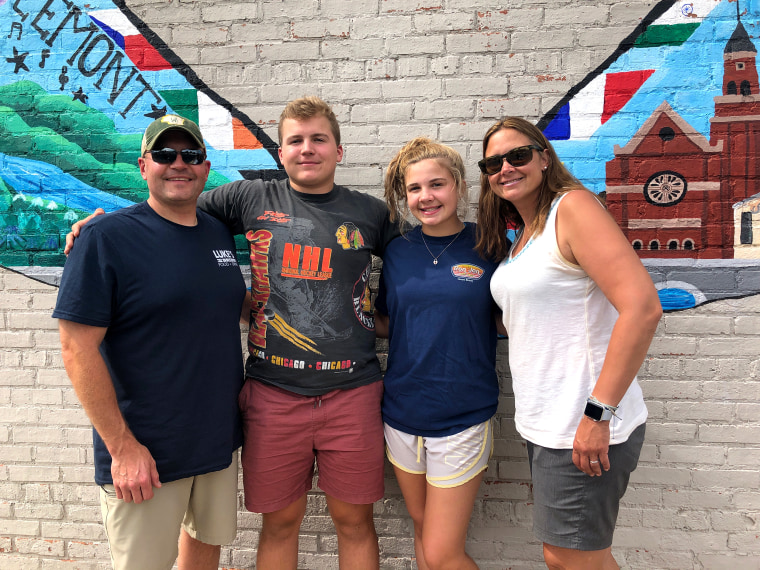 Brett Kuczynski with his family.