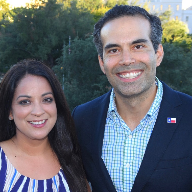 ImageIMAGE: Adrienne Pena-Garza and Texas Land Commissioner George P. Bush