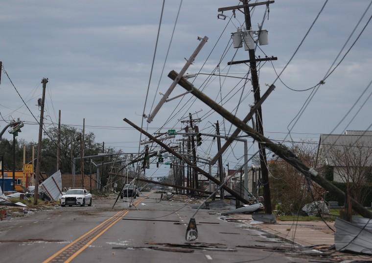 Image: Hurricane Laura aftermath in  Lake Charles Louisiana