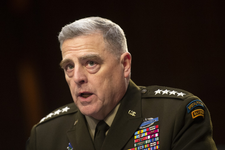 Joint Chiefs of Staff Gen. Mark Milley testifies before the Senate Armed Services Committee on March 4, 2020.