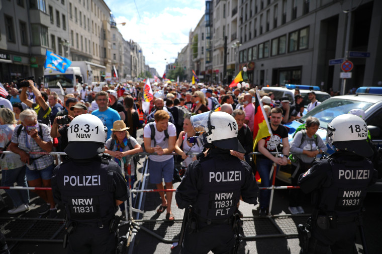 Image: Coronavirus Skeptics And Right-Wing Extremists Protest In Berlin