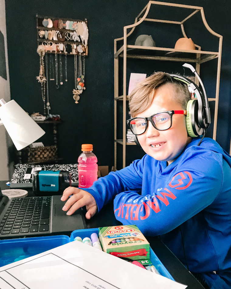 Like many kids across the country, Jett McLain is attending school virtually this academic year.