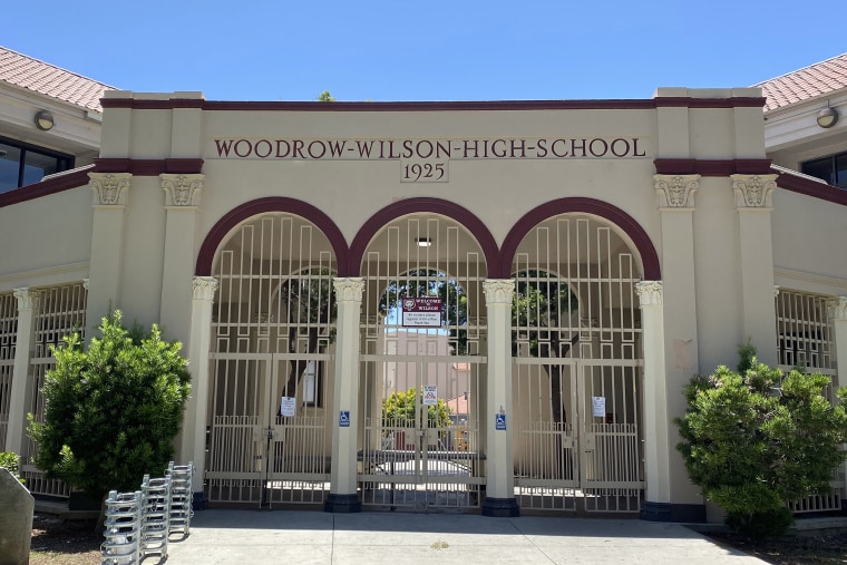 Image: Woodrow Wilson High School, June 27, 2020, in Long Beach, Calif.