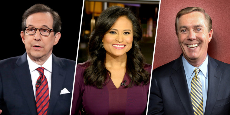 Chris Wallace from Fox News Sunday, Kristen Welker from NBC News, and Steve Scully from C-SPAN.