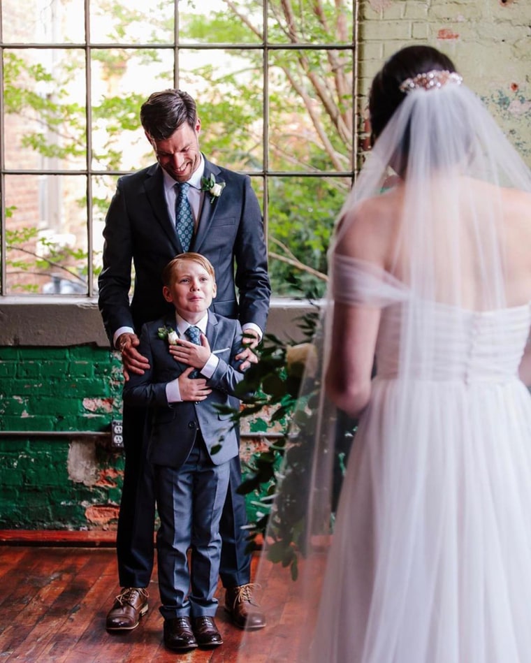 Rebekah and Tyler Seabolt made young Jude very happy when they tied the knot in June 2020.