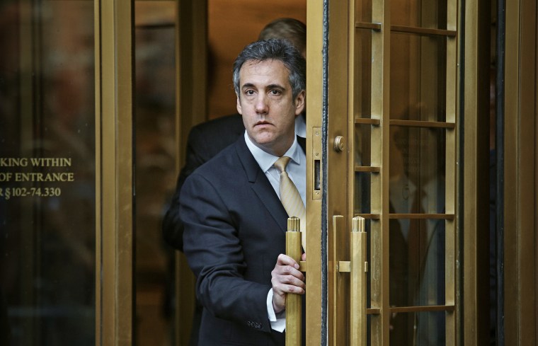 Image: Michael Cohen, President Donald Trump's personal lawyer and longtime fixer, leaves federal court in New York.