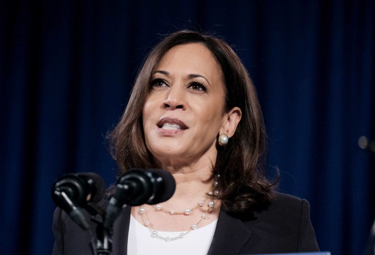 Image: Democratic Vice Presidential nominee Sen. Kamala during a campaign event on Aug. 27, 2020 in Washington, DC.