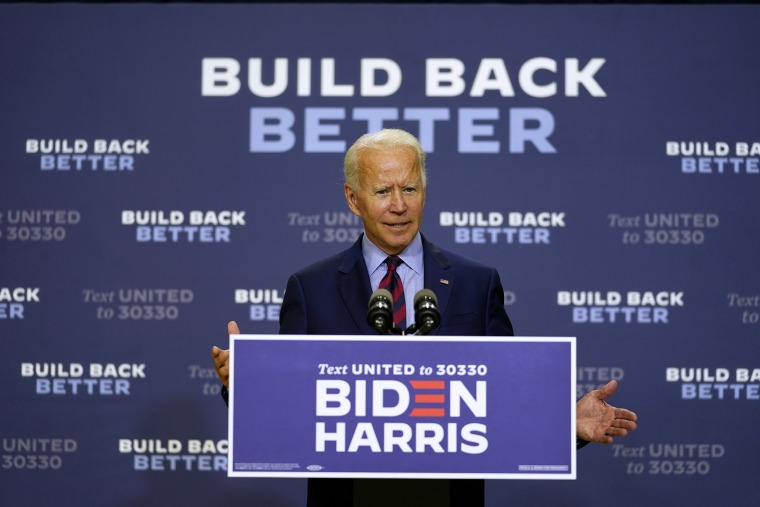 Image: Democratic presidential candidate former Vice President Joe Biden speaks in Wilmington, Del.