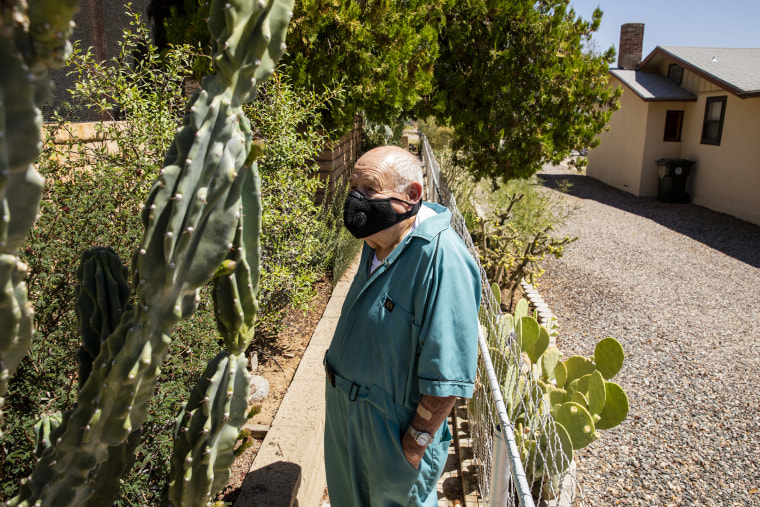 Image: Eddie Pattillo in his backyard garden