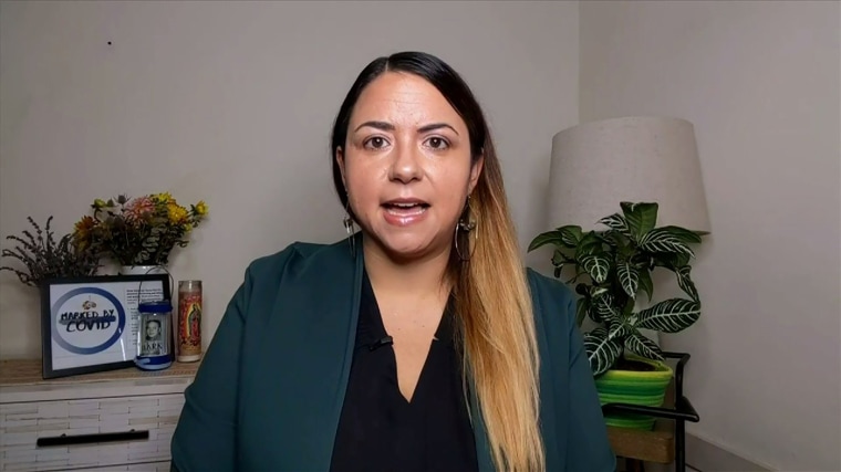 Image: Kristin Urquiza speaks about her father's death from coronavirus disease during the all virtual 2020 Democratic Convention hosted from Milwaukee, Wisconsin
