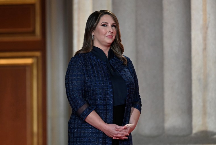 Republican National Committee Chair Ronna McDaniel arrives to speak during the first day of the Republican convention at the Mellon auditorium on Aug. 24, 2020 in Washington, D.C.