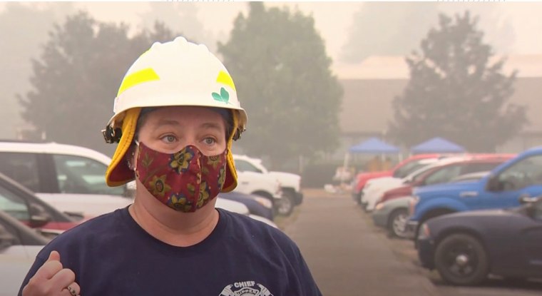 Upper McKenzie Rural Fire Chief Christiana Rainbow Plews.