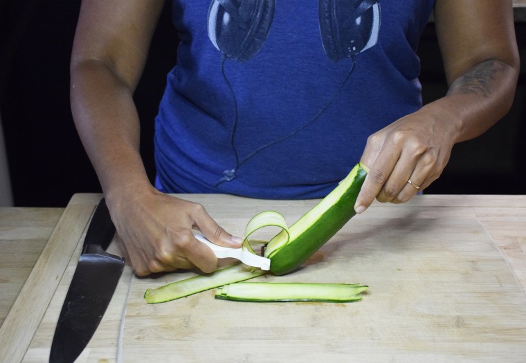 You can use your standard, run-of-the-mill vegetable peeler to make zucchini noodles.