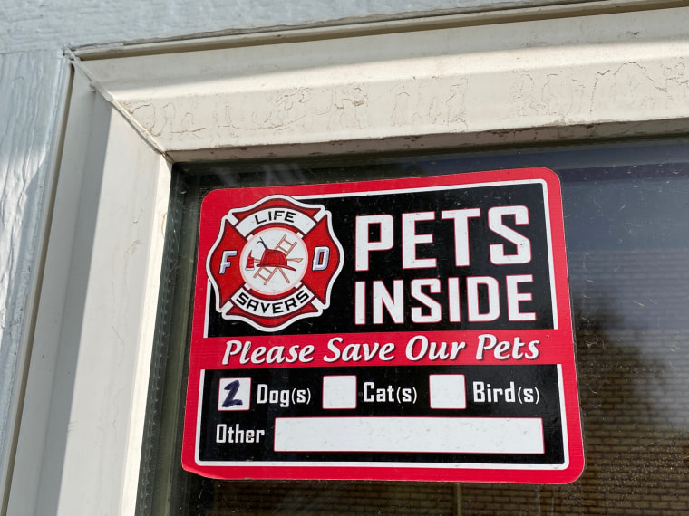 A pet rescue sticker