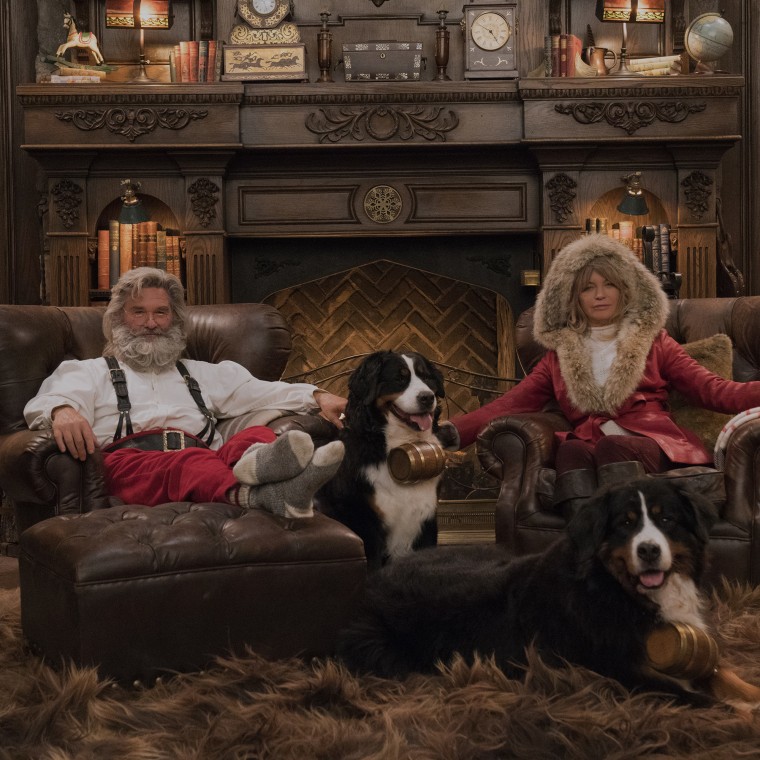 Santa (Kurt Russell) and Mrs. Claus (Goldie Hawn) get ready for the holidays in "Christmas Chronicles 2."