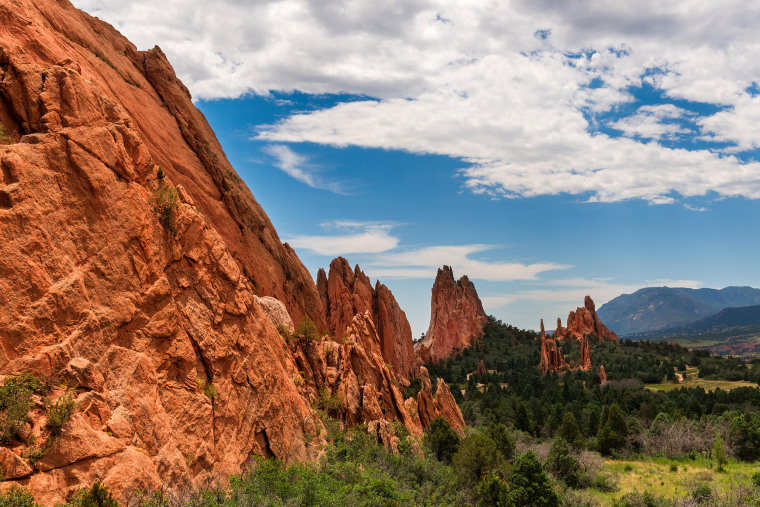 Beautifull red sandstone rock formation in Roxborough State Park in Colorado, near Denver, USA