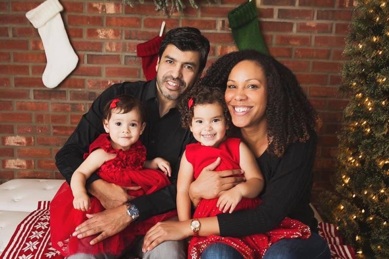 Theanne Griffith with her husband, Jorge Contreras, and their two daughters, Violeta and Lila.