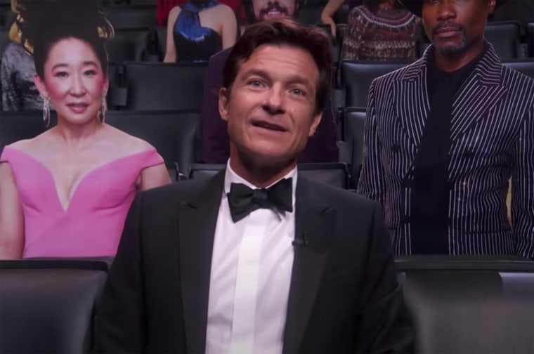 Jason Bateman showed up for Jimmy Kimmel's monologue, then thought better of it.