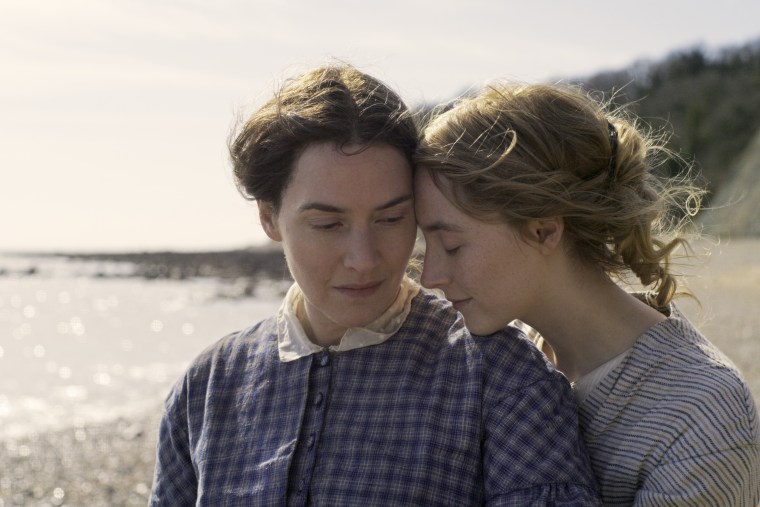 Image: Kate Winslet and Saoirse Ronan in Ammonite.