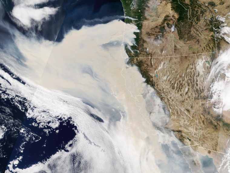 Satellite images show Western fires producing massive clouds of smoke ...