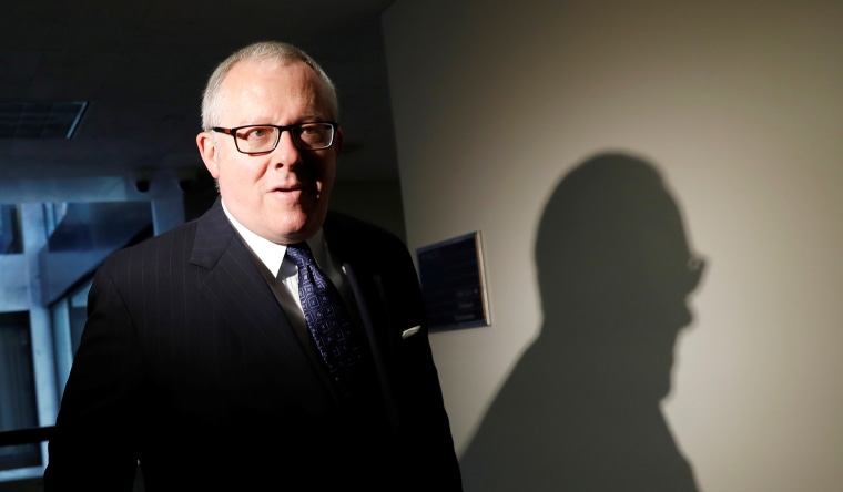 Former Trump campaign official Michael Caputo arrives on Capitol Hill in Washington