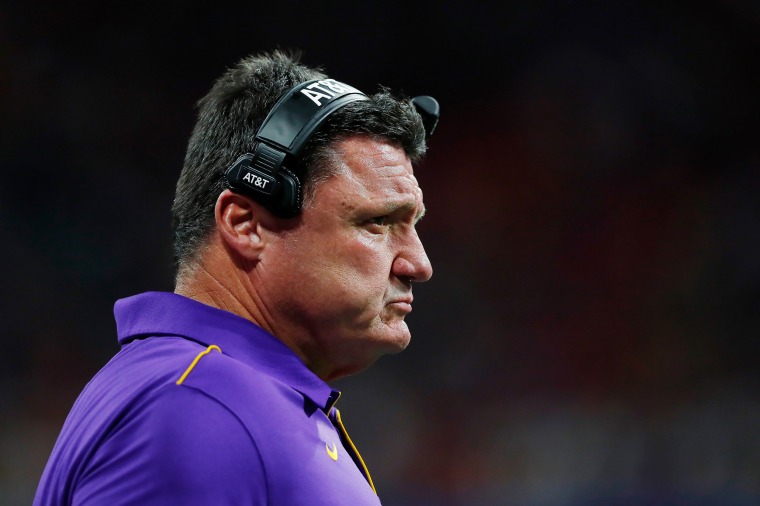 LSU football coach said 'most of our players have caught' coronavirus