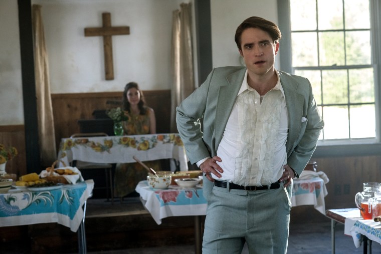 Robert Pattinson as Preston Teagardin in "The Devil All The Time" on Netflix.