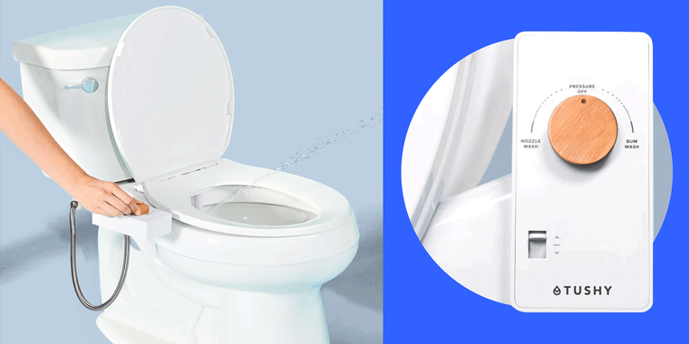 bidet spraying water. What is a bidet and how does a bidet work? The best options to equip your toilet with a bidet and bidet toilet seat attachments from TUSHY, Brondell and Toto.