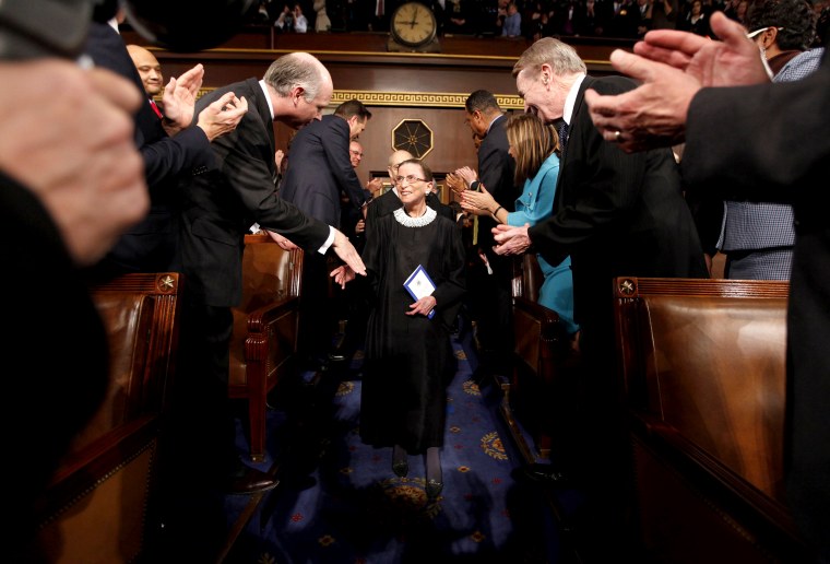 Image: Justice Ginsburg arrives for Obama's primetime address to a joint session of Congress in Washington