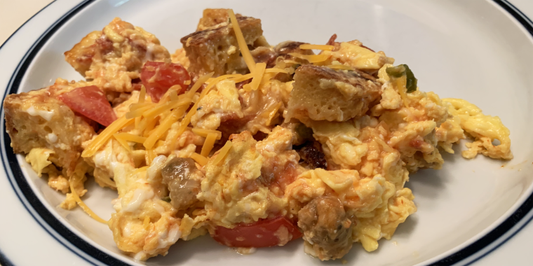 You only live once, so put pizza in your scrambled eggs.
