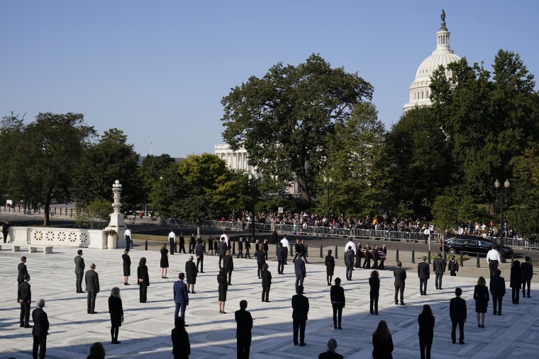 Justice Ruth Bader Ginsburg Lies In Repose At Supreme Court