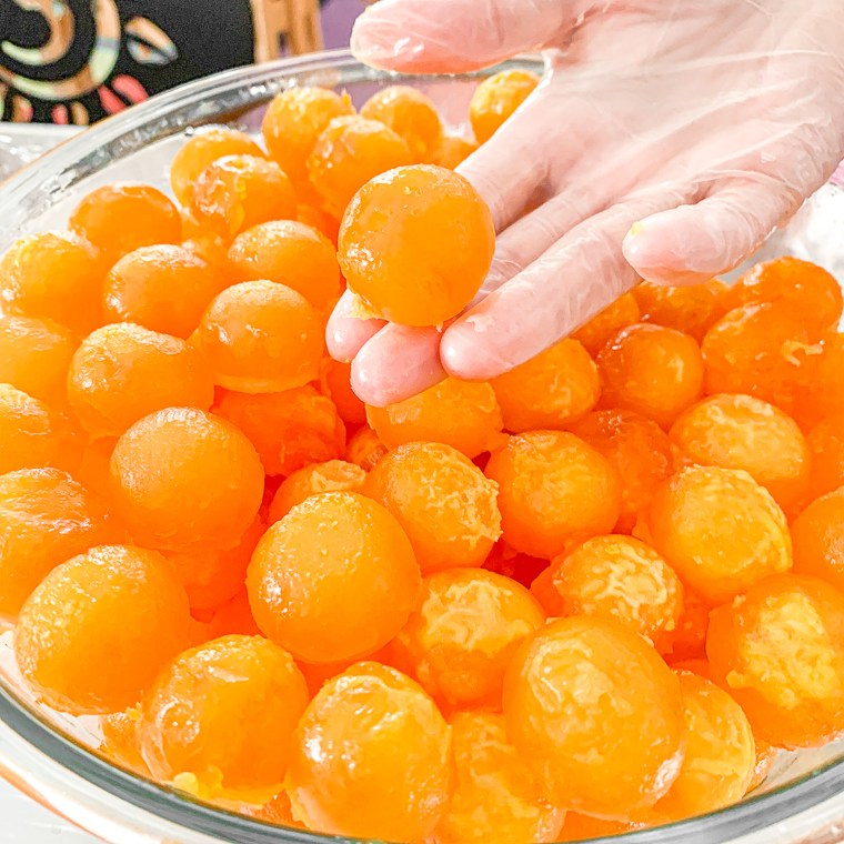 Baked mooncakes are often filled with anywhere from one to four egg yolks, depending on the pastry size.