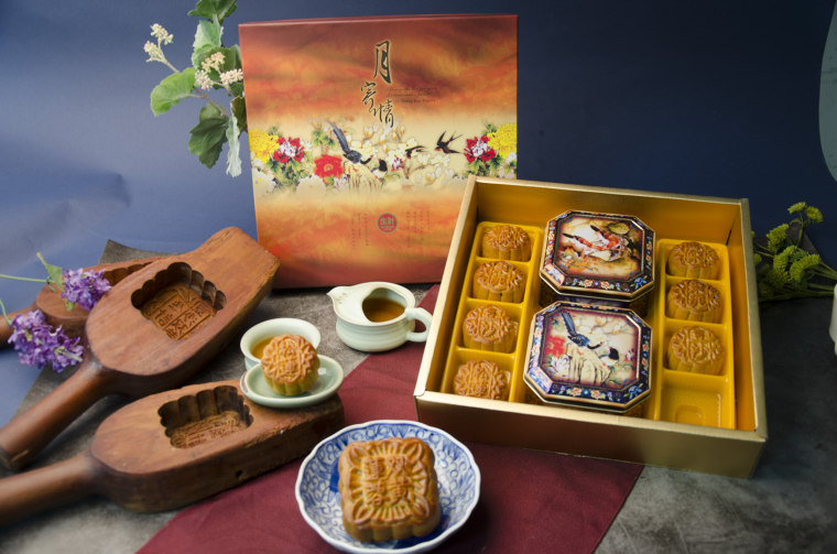 Sheng Kee Bakery's mooncakes are pressed with the flavor of each pastry on top.